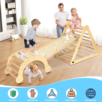 Triangle en bois Montessori 7 en 1 à hauteur réglable pour enfants avec base robuste
