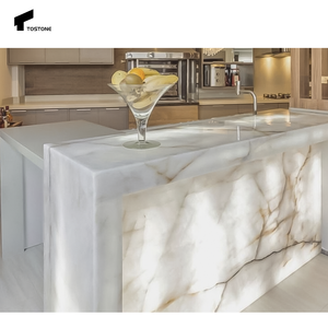 Tostone Cristallo Vena Oro lastre di quarzite naturale per sala da pranzo all'aperto a parete dell'isola piano di lavoro decorazione da tavolo - Product Image 4