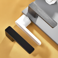Poignées de porte et de fenêtre en zinc finition satinée, style italien moderne minimaliste, silencieuses, pour chambre à coucher, garantie 3 ans, installation facile