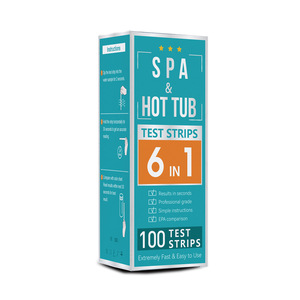 Bandes de test pour spa et bain à remous 6 en 1, 100 bandes, testeur de qualité de l'eau pour piscine et bain - Product Image 2