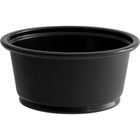 Contenant rond transparent scellé pour sauce chili, en plastique PP, jetable, avec couvercle articulé, 1oz, 2oz, 3oz, 4oz
