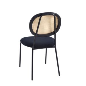 Silla <span class=keywords><strong>de</strong></span> Comedor Contemporánea Tapizada <span class=keywords><strong>en</strong></span> Terciopelo con Estructura <span class=keywords><strong>de</strong></span> Metal Negro y Relleno <span class=keywords><strong>de</strong></span> Espuma Viscoelástica para Sala <span class=keywords><strong>de</strong></span> Estar, Oficina <span class=keywords><strong>en</strong></span> Casa, Dormitorio - Product Image 2