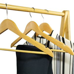 Perchero de madera maciza con barra para pantalones, precio de fábrica, ideal para el hogar, armarios, boutiques y exhibición en tiendas. - Product Image 1
