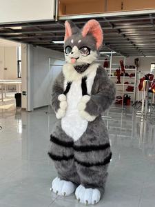 Super Qualité Personnalisable Professionnel Fursuit Costumes Adulte Digitigrade En Peluche Chat EVA Mascotte Costume Enfant Furry Anime Costume - Product Image 2