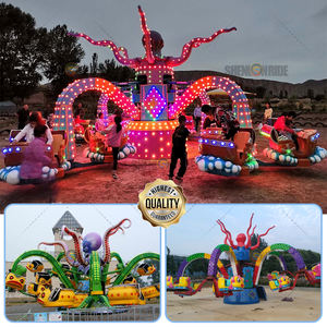 Paseo de pulpo giratorio grande de 40 asientos para parque de atracciones al aire libre-fibra de vidrio gruesa + acero grueso - Product Image 3