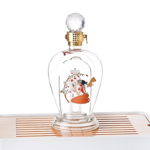 Nóng! Trung Quốc Nhà Sản Xuất Của Rượu Vang Trắng Rượu Thủy Tinh Chai Tùy Chỉnh Rượu Chai Cao Borosilicate Glass <span class=keywords><strong>Vodka</strong></span> Chai Rượu - Product Image 4