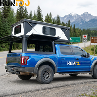 Huntoo - Toldo Impermeable de Aluminio Premium para Camioneta, Toldo Plegable para Camioneta, Techo Elevador para Camioneta
