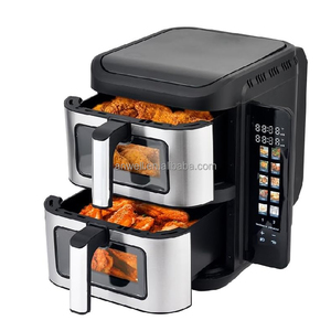 Friggitrice ad Aria Intelligente ANWELL Grande 11L a Doppio Cestello con 2 Cassetti, Schermo Pieghevole Colorato, Capacità <span class=keywords><strong>XL</strong></span> 11L con Finestra - Product Image 2