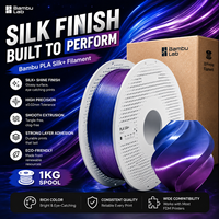 Filamen Printer 3D Bambu PLA Sutra Multi-Warna 1KG Gulungan 1.75mm Kilap Perubahan Warna Dinamis Pengenalan RFID Guangdong Cina