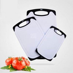 OEM Customized Non Slip <b>Rubber</b> Handle Multi Function Rectangle Index <b>Plastic</b> PP Cutting Board Set for Kitchen - Product Image 6