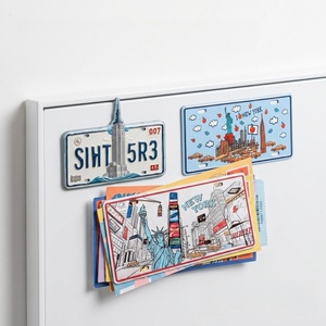 Aimants <span class=keywords><strong>de</strong></span> réfrigérateur personnalisés en aluminium 3D gaufré, souvenirs et cadeaux des États-Unis, aimants <span class=keywords><strong>de</strong></span> réfrigérateur en métal, motifs urbains - Product Image 2