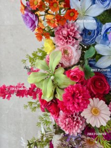 Décor d'arche <span class=keywords><strong>de</strong></span> mariage inspiré du printemps et <span class=keywords><strong>de</strong></span> l'été. Arche <span class=keywords><strong>de</strong></span> mariage Arche <span class=keywords><strong>de</strong></span> rose artificielle, Arrangement <span class=keywords><strong>de</strong></span> rangée <span class=keywords><strong>de</strong></span> fleurs - Product Image 5