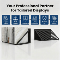 Présentoir de table en métal pour carreaux, avec taille personnalisée, pour l'affichage en magasin d'échantillons de petites dalles de pierre, granit et marbre