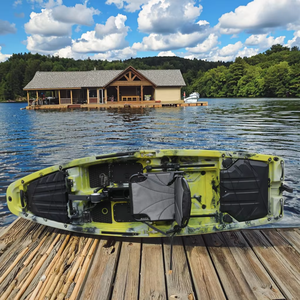 维京9.3英尺单人模块化踏板驱动海上皮划艇高密度聚乙烯船体塑料折叠皮划艇，带螺旋桨，用于在河流中钓鱼 - Product Image 1