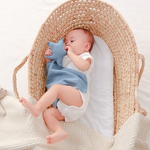 Moon Star – couverture de sécurité en coton pour bébé, poupée sensorielle, serviette apaisante, bavoirs <span class=keywords><strong>100</strong></span>% en mousseline de coton biologique - Product Image 3