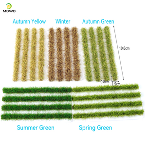 Cỏ nhựa giả dạng dải, cụm cỏ 8MM, mô hình thu nhỏ mô phỏng cảnh quan, bàn cát cho tàu hỏa mô hình - Product Image 2