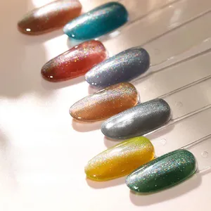 OEM 15ml cat eye gel polish wholesale diamond nail supplies different types galaxy uv led gel polish