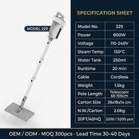 Limpiador a Vapor para Personas Mayores, Ligero (1.5 kg), Mopa a Vapor Manual de 1600W, Protección Contra Sobrecalentamiento, Poste Ajustable, OEM ODM