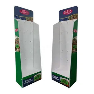 Corrugated Cardboard Paper Pegboard Cardboard Hook Hanging Display Stand For Retail Store