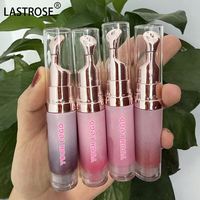 Baume à lèvres végétalien hydratant et repulpant, à pigmentation intense, changeant de couleur, saveur fruitée, avec applicateur à pression, marque privée, effet gloss et beurre pour les lèvres