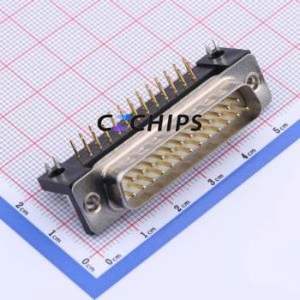 X0325WC2W1 D-Sub/VGA Connector Bent Lead Through Hole Connector Standard D-Sub Male 25P Right Angle Insert - Product Image 1