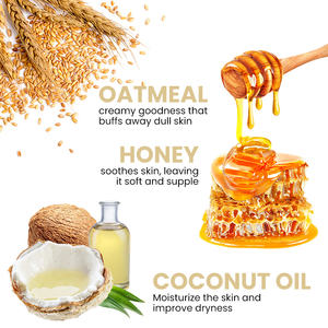 <span class=keywords><strong>Exfoliante</strong></span> puro <span class=keywords><strong>de</strong></span> <span class=keywords><strong>avena</strong></span> y miel natural original <span class=keywords><strong>de</strong></span> logotipo privado <span class=keywords><strong>para</strong></span> nutrición facial y corporal - Product Image 4