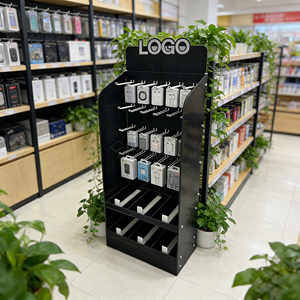 Soportes de exhibición de PVC personalizados para teléfonos móviles, ganchos, adaptadores, accesorios para teléfonos, soportes de pie, cables de carga, venta al por menor - Product Image 1