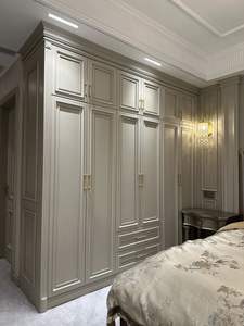 עיצוב מודרני מותאם אישית ארון בגדים מעץ מלא הכולל חדר הלבשה הכולל עם ריהוט פשוט יוקרתי - Product Image 3