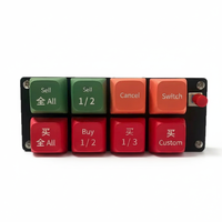 Teclado Personalizable con Macros para Oficina, Copiar y Pegar, Dibujo en PS, Control de Audio en PC, Ajuste de Volumen para Esports, Teclado para Trading de Acciones