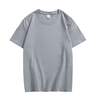 T-shirt unisexe grande taille à manches courtes et col rond de couleur unie pour homme – Vente en gros