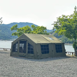 Tente de glamping Oxford 4 saisons, tente gonflable avec zones de vie et de couchage séparées, imperméable, yurt pop-up, trou pour poêle, 8-10 personnes - Product Image 1