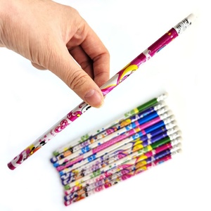 Juego de Lápices Redondos de Madera HB No Tóxicos con Borradores, Diseño Colorido y Elegante para Uso Escolar y Escritura Infantil - Product Image 4