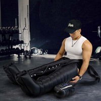 Bottes de massage à compression d'air portables VU-IPC12B à 12 chambres, compression séquentielle pour la récupération sportive et les soins des jambes