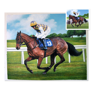 Opera d'Arte su Tela Unica Ritratto di Cane Gatto Animale Domestico Arte Murale Cavallo Dipinto a <span class=keywords><strong>Olio</strong></span> Personalizzato Fatto a Mano - Product Image 6