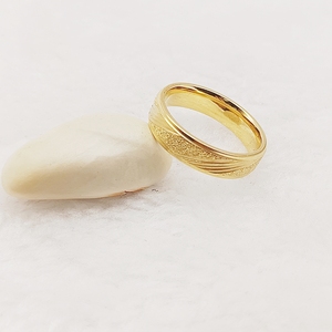 经典绅士6毫米金色结婚戒指男士不锈钢饰品生日派对节日礼物 - Product Image 3