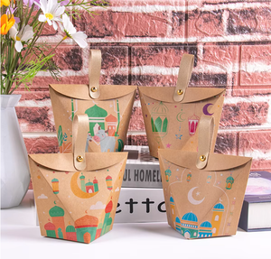 Ramadan Kareem bomboniere <span class=keywords><strong>islamiche</strong></span> bomboniere per <span class=keywords><strong>feste</strong></span> con scatola di caramelle in carta Kraft Eid Mubarak cioccolatini scatole di biscotti - Product Image 2