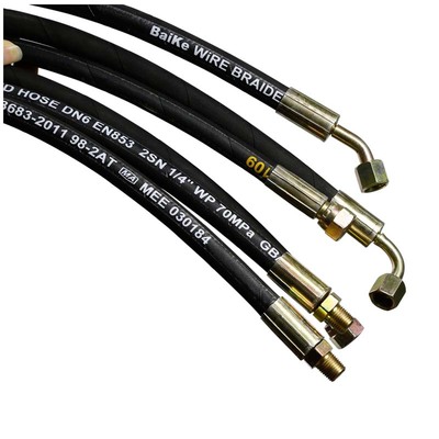 Шланг высокого давления в сборе, гидравлическая масляная труба, стальная проволока, плетеная резиновая труба, высокая температура и высокое давление, настройка