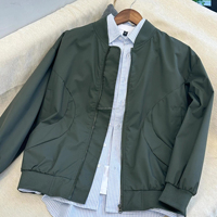 Veste d'uniforme de baseball personnalisée de style européen et américain pour hommes et femmes toile de haute qualité avec fermeture éclair décontractée col montant logo à l'avant