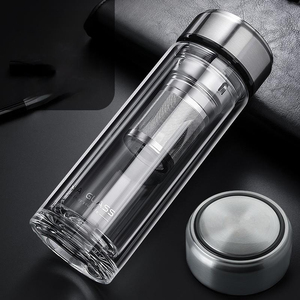 Großhandel Custom Logo 350ml High Boro silicate Glas Tee tasse Glas Doppel wand Vakuum becher Wasser flasche Mit Tee tasse <span class=keywords><strong>Infuser</strong></span> - Product Image 2