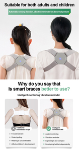 Correttore di Postura Intelligente con Allarme Vibrazione, Ergonomico, in Tessuto Elastico Traspirante, Supporto Lombare, Cinghia Regolabile, Vestibilità Slim per Allenamento - Product Image 3