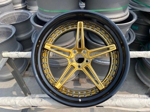 Jantes forgées 3 pièces Or Noir 20 21 22 pouces 5x112 5x120 5x130 Deep Dish compatibles avec 911 BMW M5 <span class=keywords><strong>Range</strong></span> <span class=keywords><strong>Rover</strong></span> - Product Image 2
