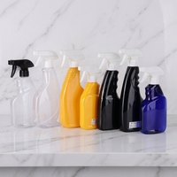 Bouteille de pulvérisation à gâchette en plastique PET personnalisable de 500ml sérigraphie pour le nettoyage de la maison avec logo personnalisé