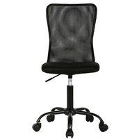 Accoudoir noir pivotante de haute qualité, chaise de bureau, entièrement en maille, sans accoudoir