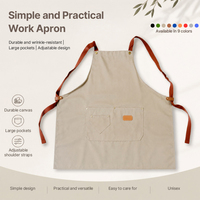 Tabliers de cuisine multifonctionnels en polyester personnalisables avec logo pour adultes, avec poches, pour la pâtisserie et la cuisine domestique, vente en gros