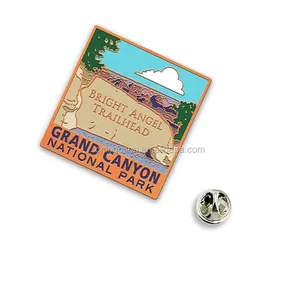 USA Arizona Souvenir Logo Enamel hadiah kustom Grand Canyon Taman Nasional pembuat lencana Pin turis