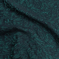 Tissu Jacquard Brocart NAIS 100% Polyester Noir Bordeaux Vert Teal à Motif Abstrait pour Robe Abaya de Mariage pour Filles Musulmanes
