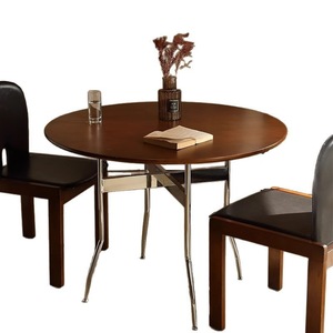 Vintage Style Solid Wood Round Folding Dining <b>Table</b> For Dining Room Small Size - Product Image 5