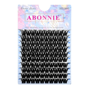 Abonnie <b>Cluster</b> <b>Lashes</b> 10 Rows Double V Shape Handmade False Eyelashes For Professionals - Product Image 1