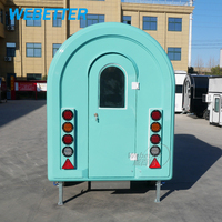 WEBETTER Camion de cuisine mobile de rue, remorque de restauration rapide, chariot de restauration, petit chariot à hot-dogs et à glaces pour les collations