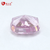 Zircone cubique artificielle rose clair personnalisée en forme de chat, taille spéciale, qualité 5A+, 8,9x10,3mm, pour bijoux